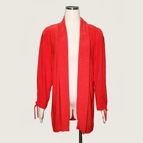 JM Collection Cinched Cardigan - Picture 1 of 6